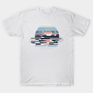 Tranquil Pond Sunset T-Shirt